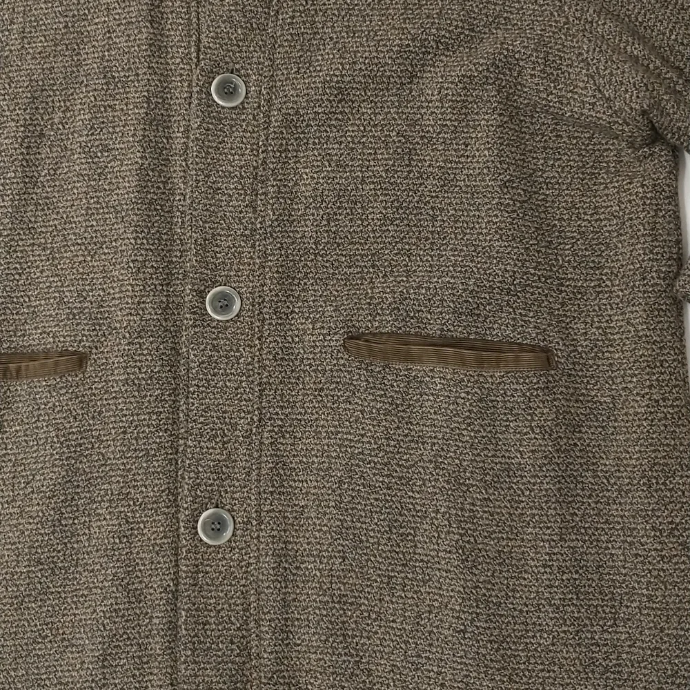 Jeanne Engelhart FLAX Jacket Wool Blend Corduroy Trim Oversized Natural Neutral - Picture 7 of 9